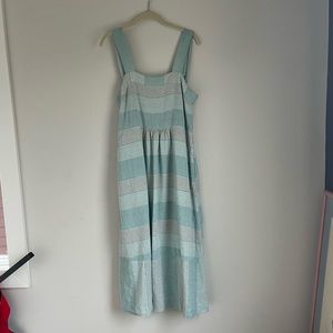 Patagonia Garden Island Hemp Blend Striped Midi Dress S